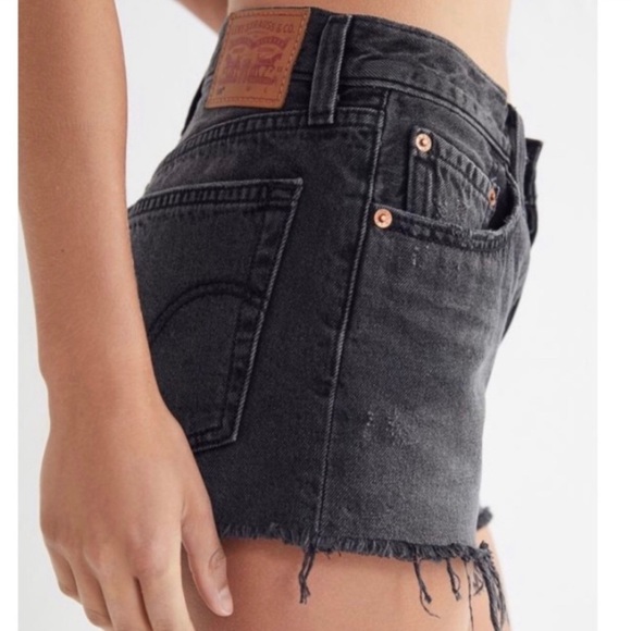 Levi's | Shorts | Levis 5 Cut Off Distressed Denim Shorts Black 32 |  Poshmark